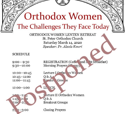 Women's Retreat Postponed