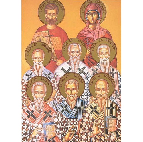 Apostles Stachios, Apellos, Amplias, Urban, Aristoboulos and Narcissos of the Seventy; Martyr Epimachos of Alexandria; New-martyr Nicholas of Chios