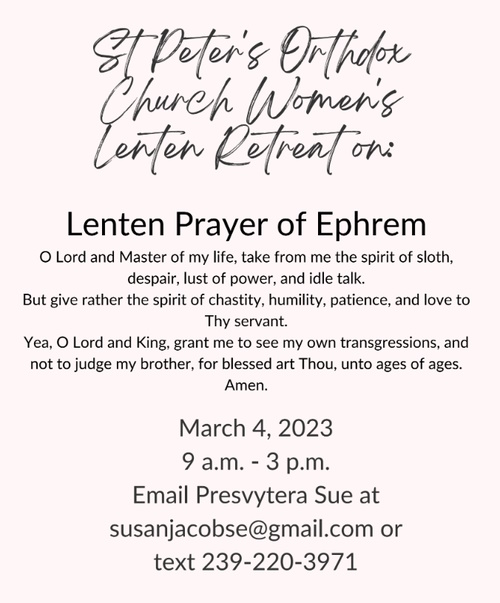 Women's Lent Retreat