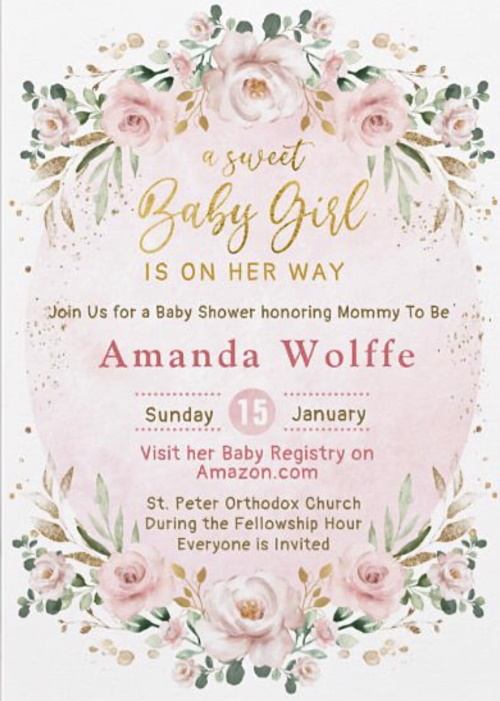 Baby Shower for Amanda Woolf on Sunday January 15, 2003